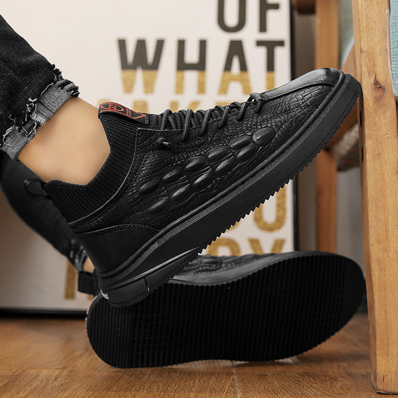 Men's Shoes Autumn And Winter Korean Version Versatile Trend Middle Top