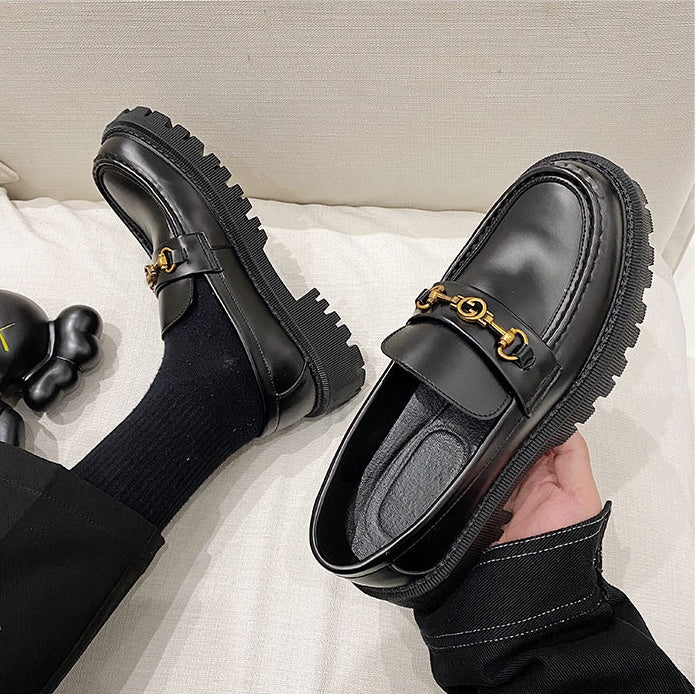 Spring New Style British Style Men''S Lazy Foot Set Thick Soled
