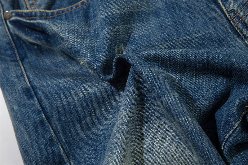 Ripped Washed Wear-white Jeans For Men